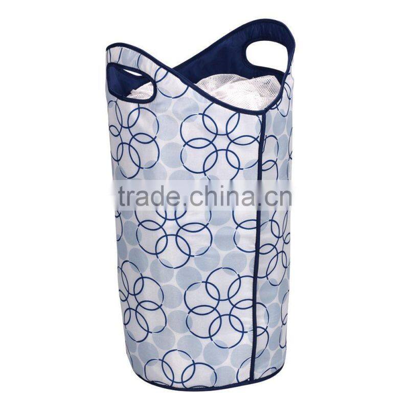 Soft Sided Hamper with Handles and Mesh Top Closure - Magic Rings