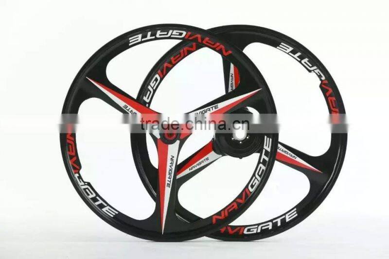 26inch lightest strongest magnesium alloy bike wheel /fixed gear type hub bike wheel with lithium battery