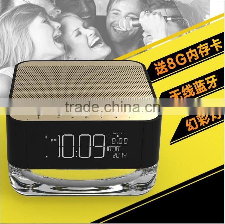 Newest Beautiful Crystal Bluetooth Speaker Colorful LED Multi-function Remote Control Bluetooth Speaker