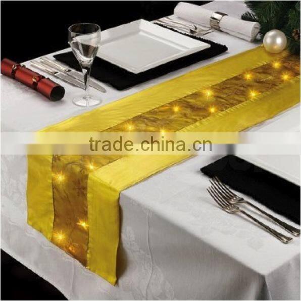 SparklingTable Runners Lights/safety lights for runners/led light for runners/table cover with led light/christmas table runner