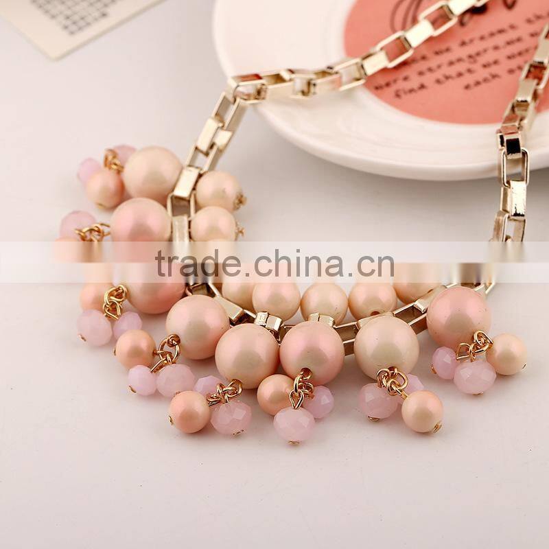 2015 Last fashion jewelry for laddy,beautiful crystal chain necklace