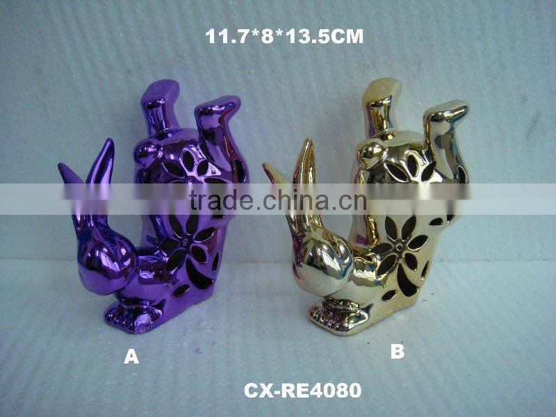 easter ceramic egg holder chicken-Ceramic Rabbit