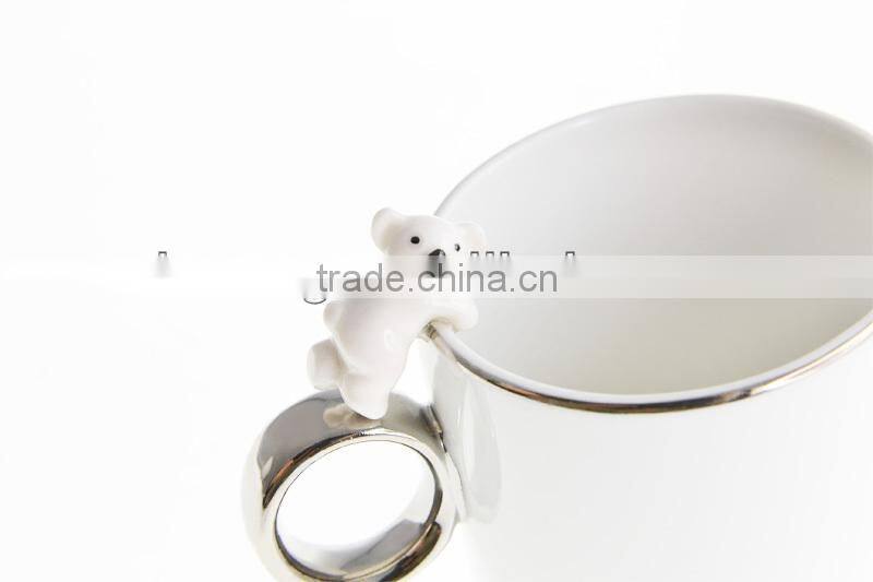 China Supplier Porcelain Simple And Modern Style White Mug And Saucer 2sets WS190-3149-1464C 2/s