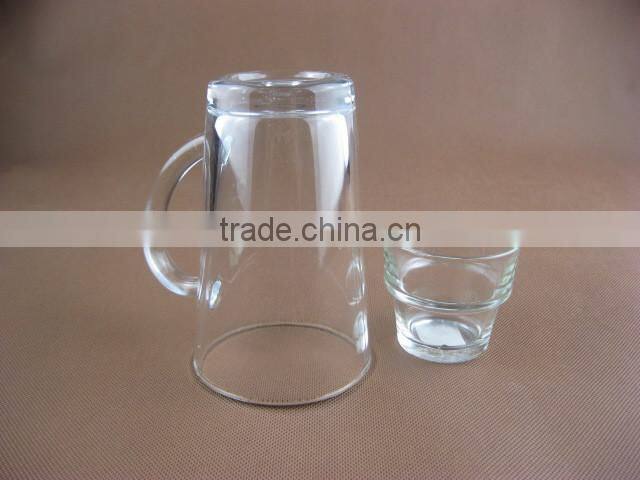 drinking glass cup with handle/glassware