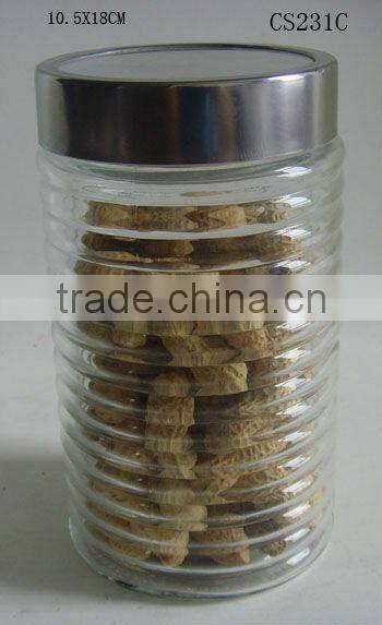 transparent cylinder glass canister sets