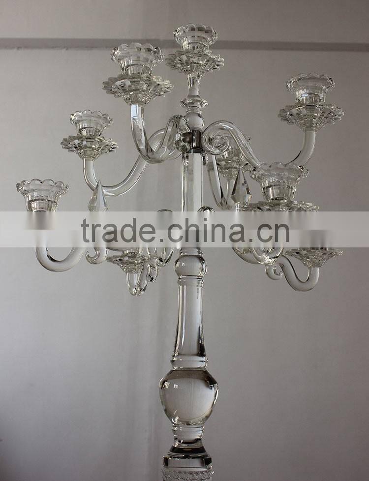Jingyage wedding crystal candelabra classic cylinder hurricanes