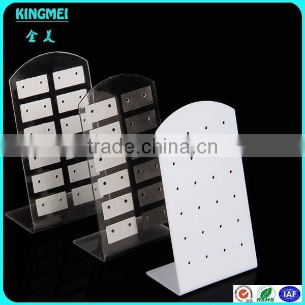 clear L shape acrylic jewelry display & plexiglass jewelry earring holder & perspex jewelry keeper stand