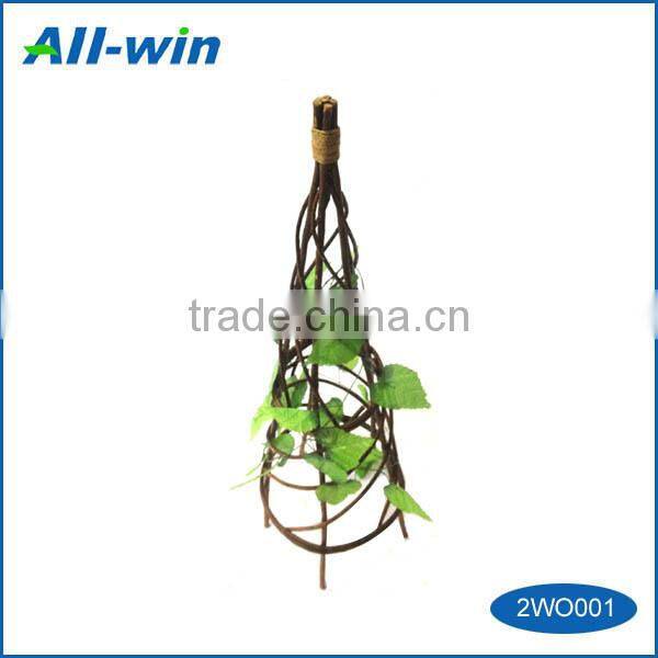 Garden use decoration strong expandable natural willow obelisk for hanging climbing palnts