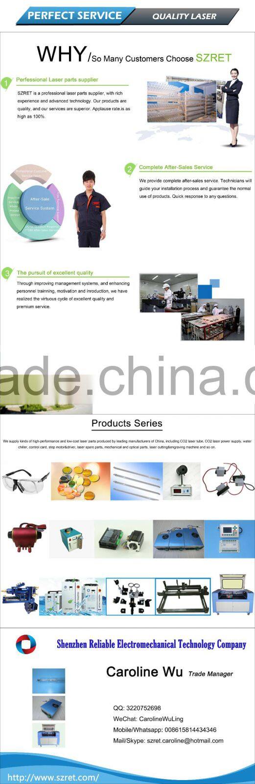 Yongli DTL300 300W 300 watts metal casing CO2 laser tube with 2 laser power supplies