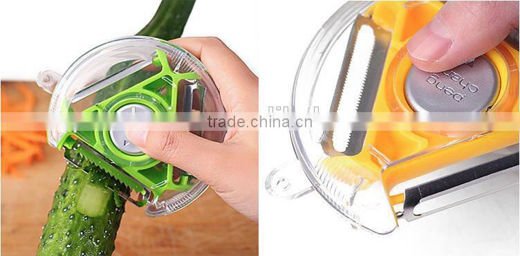 Creative Kitchen Tool 3 In 1 Fruit & Vegetable Round Peeler with Cute design