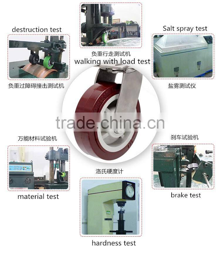 mute universal drive medical castor bed chair wheelchair caster wheel fixed swivel brake rubber nylon pu tpr pp