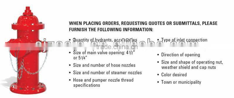 AWWA C503 wet barrel fire hydrant