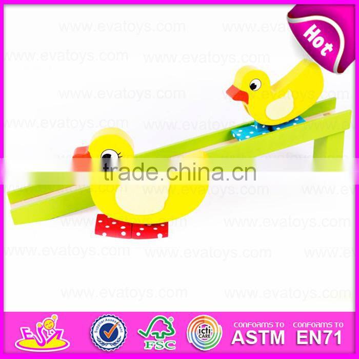 2015 brand new wooden slide toy, kids' wooden slide animal toy, hot sale wood slide toy W04E006