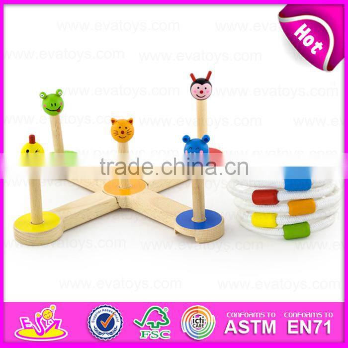 2016 new design wooden ring toss game,outdoor children ring toss game,fashion kids ring toss game W01A156