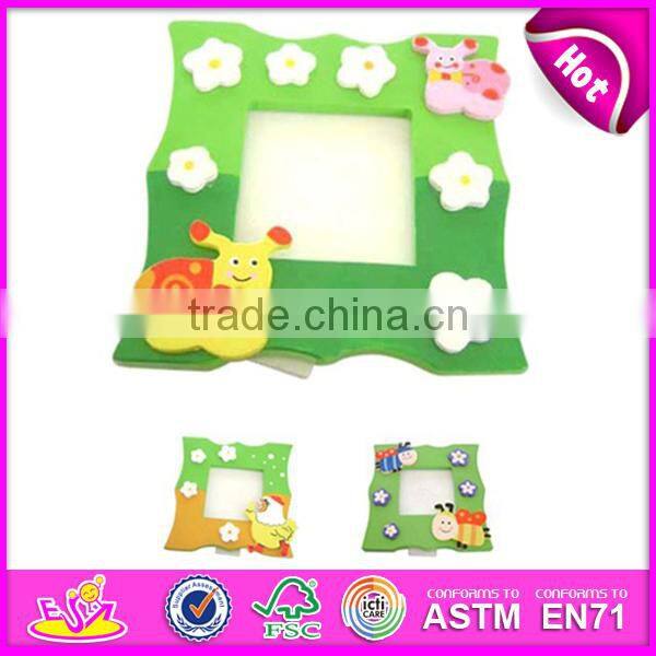 New wall ornament for kids,popular room decoration wooden toy photo frame,hot sale Splinting frame wall frame ornament WJ278460