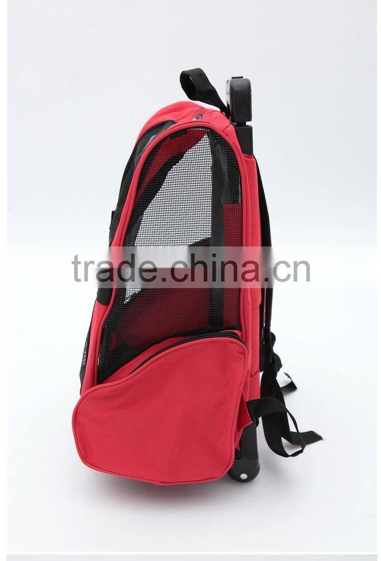 2015 Hot selling trolley pet bag with wheels for 5kg