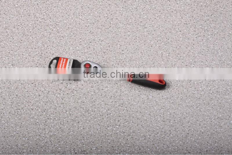 OK-tools ratchet handle,72T, curved handle with pear-type handle, 40cr+crmo material, PP+TRP handle, good quality ratchet handle