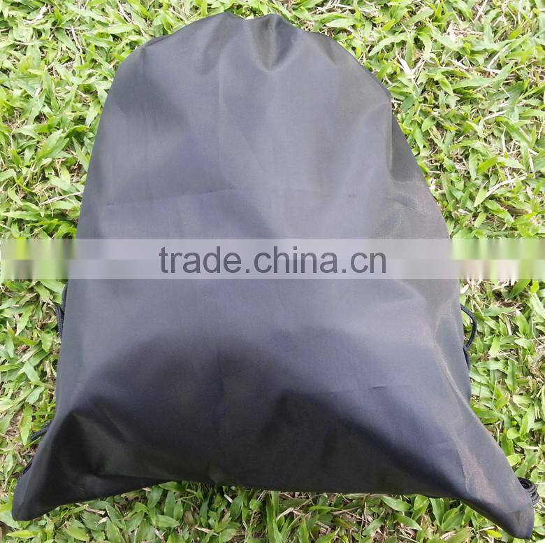 2016 Fashion Promotion Hot Sell Black Sport Drawstring Bag, Polyester Drawstring Bags