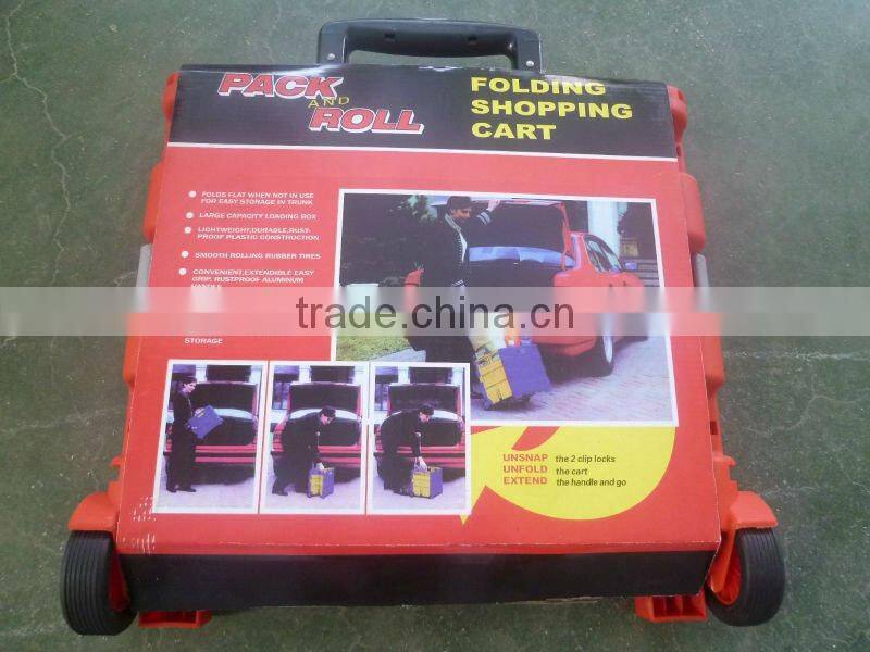 plastic folding shopping cart