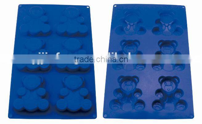 Little bear Silicone cookie pan Cookie tray / Mini Cake moulds