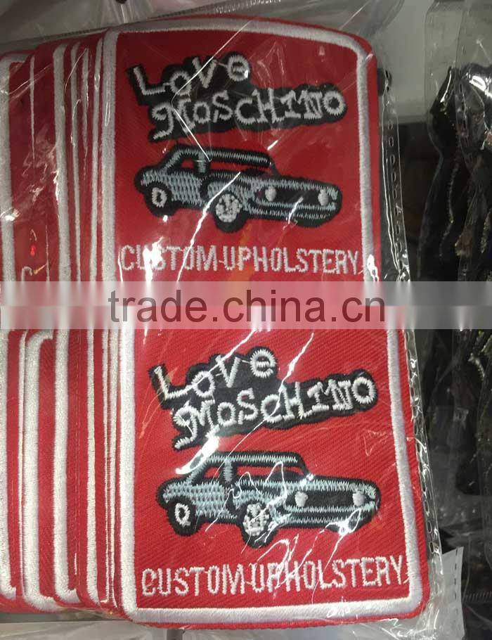 P005-008 apparel accessories traditional embroidedred logo applique patches