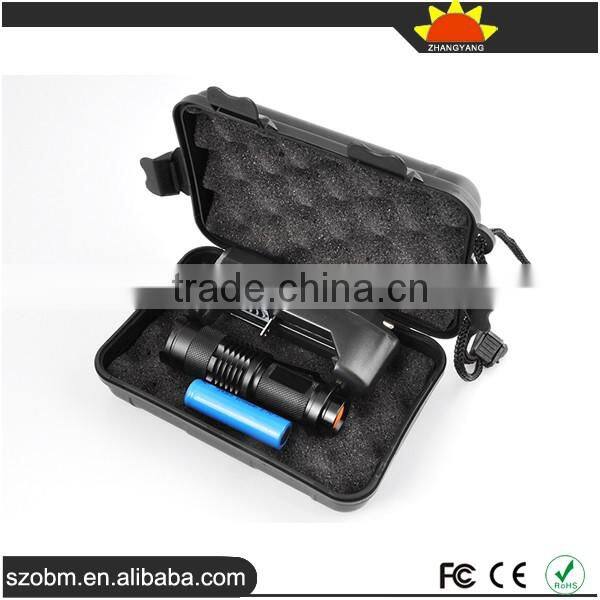 Custom Logo 395nm UV led flashlight kit Mini Aluminum Alloy UV LED Flashlight Torch Set