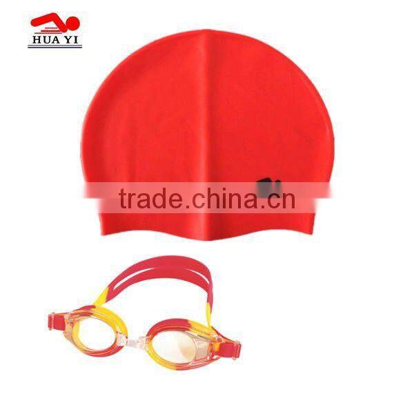 New design silicone custom leader swimming caps and glasses