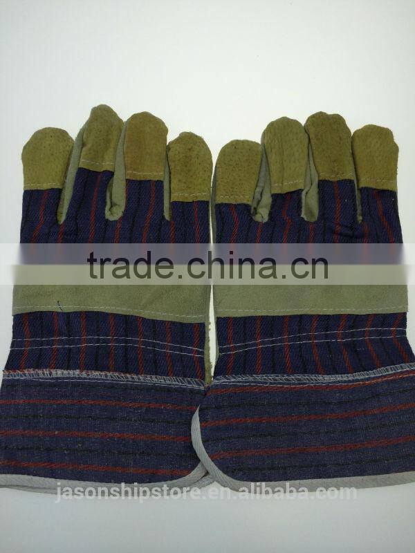 Marine Wholesale Industrial Leather Palm Safety Work Gloves