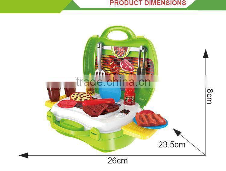 New design plastic pretend play set kids bbq set toy