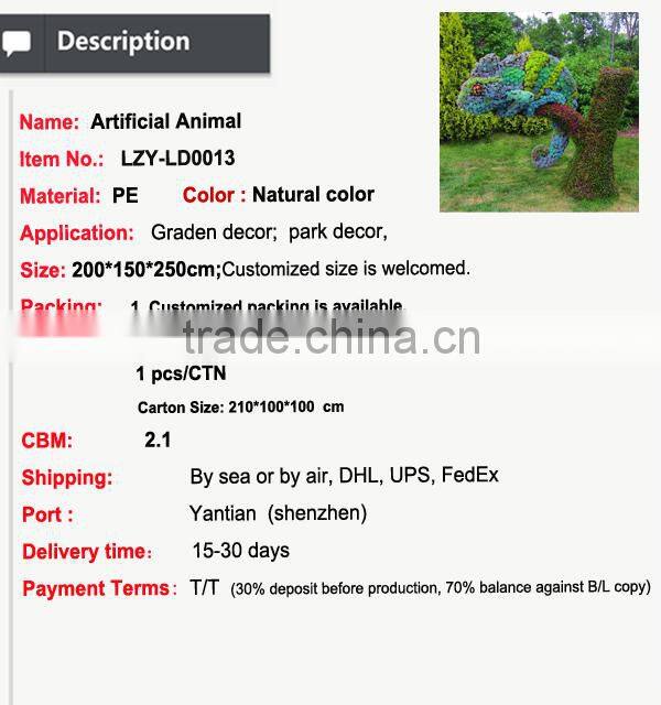 Hot sale new design artificial milan grass animal boxwood for decoration