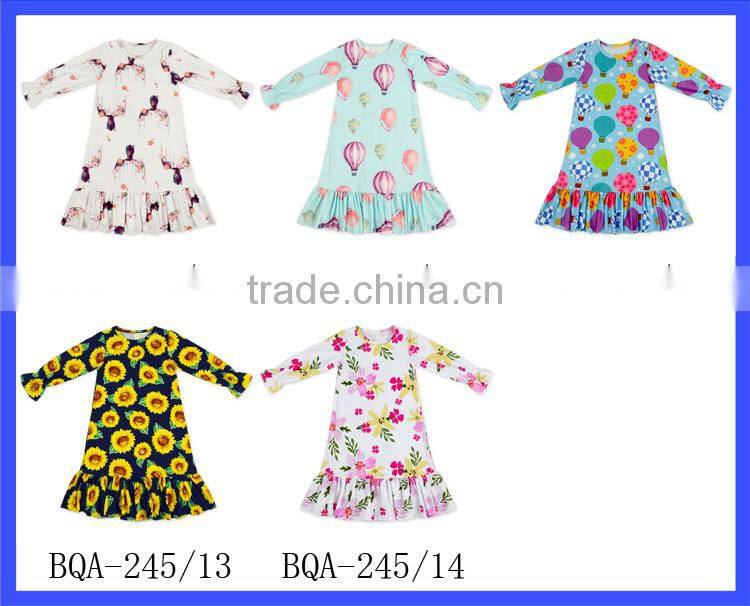 Fire Balloon Styles Long One Piece Shirt Dress Girl Daily Wear Dress Birthday Dress 1 Year Old Girl