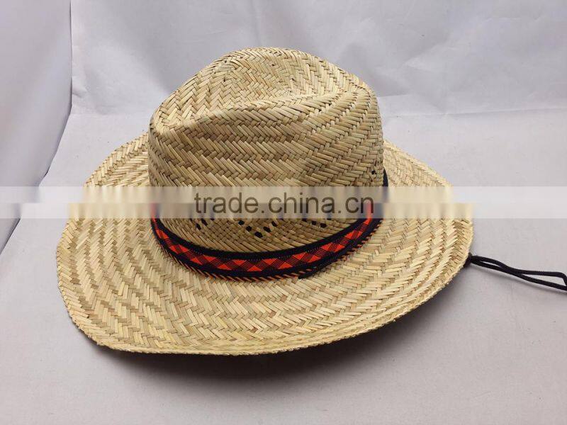 2017 school straw hat with band