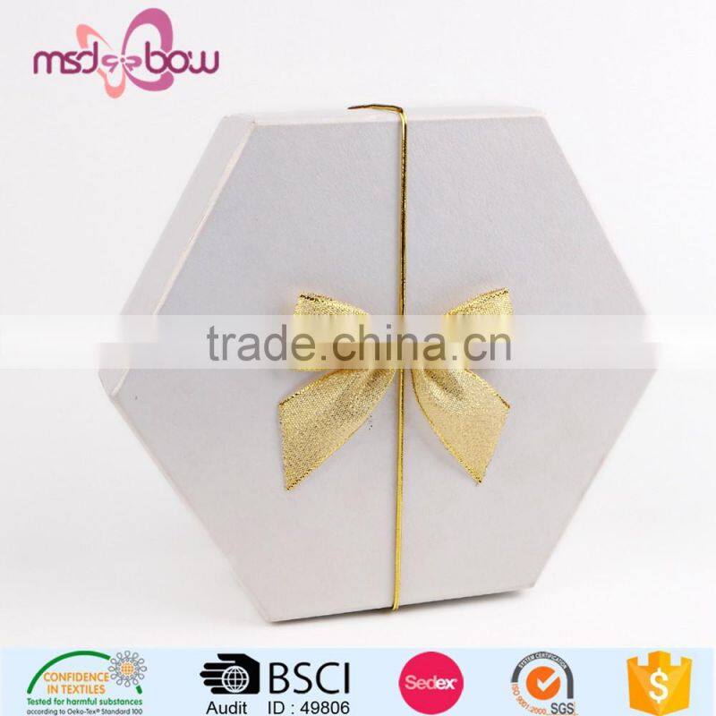 chocolate gift wrapping bows golden metallic curly ribbon with band