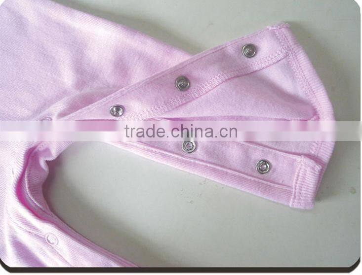 100% cotton long sleeves baby rompers blank