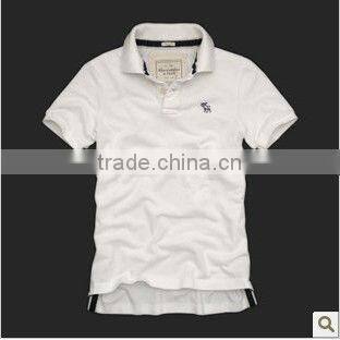100%cotton blank white men's polo shirt