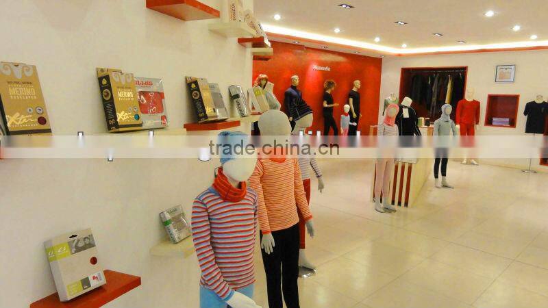 100% merino wool thermal underwear of women charcoal crew&pant long johns