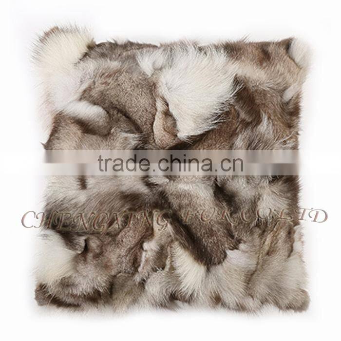 CX-D-101A China OEM Company Cheap Genuine Fox Fur Wholesale Cushion Covers