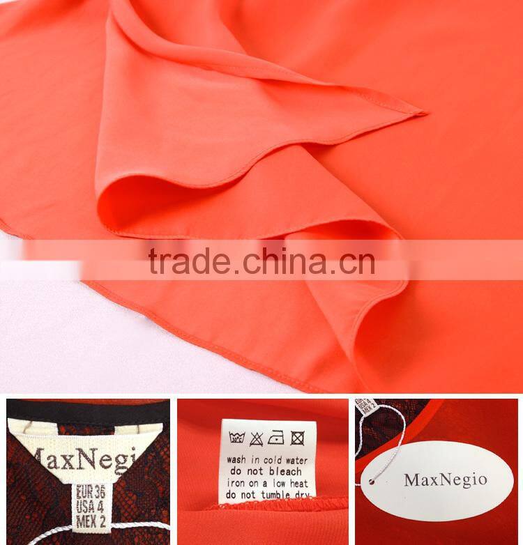 Full Length Chiffon Orange Colored Sexy One Piece Style Evening Dress