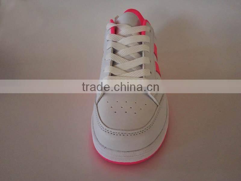 Cheaper PU leather casual shoes women walking sport shoes from china shoe factory