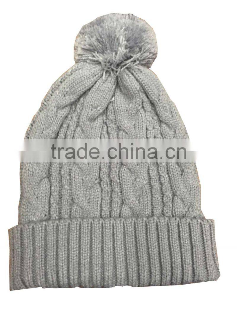 custom knitted pom beanie hat winter beanie hat