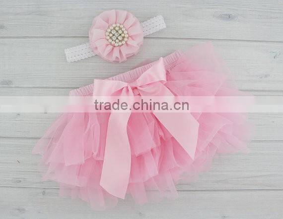 Boutique girls clothing icing shorts bloomers plain pink chiffon baby kids girls bloomers