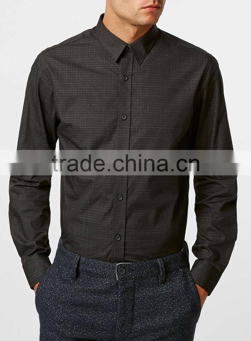 cotton hemp blend wholesale plaid shirts for man