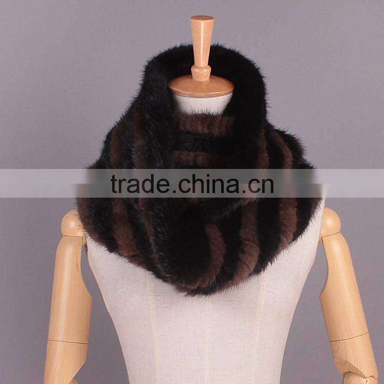 New design fashion neckwear Fur Knit Scarf neck scarf women