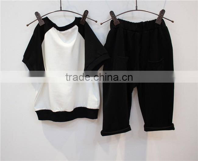 hot sale kids wear,knit t-shirt+pants girls boutique summer outfits children summer clothes set