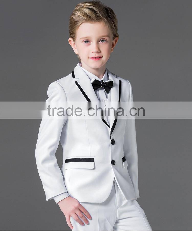 ELPA NXB0082 designer 3 piece flower boy white wholesale kids suit