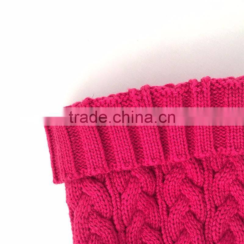 Myfur Hot Pink Knitting Hat with Real Genuine Raccoon Fur Bobble