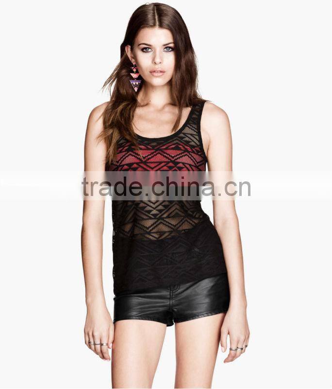 Ladies See-Through Sexy Lace Tank Top Vest
