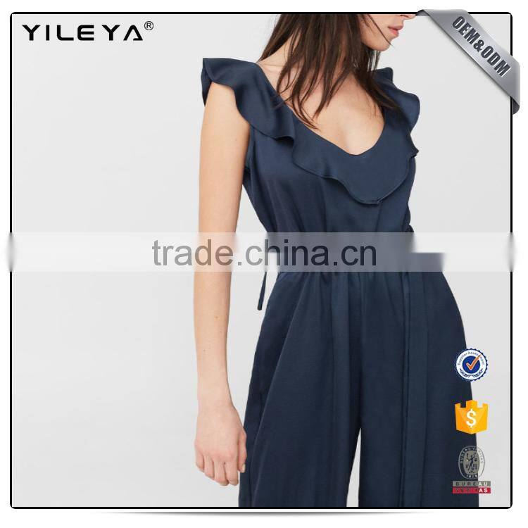 2017 summer fashion long floral sexy women jumpsuit