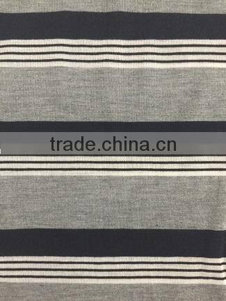 100% polyester striped short sleeve polo shirt