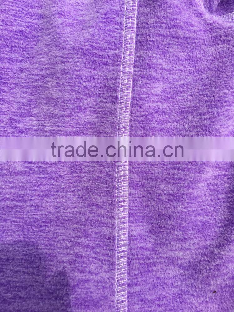 Ladies' casual outdoor sport knitted wear melange walking fleece hoodie jacket